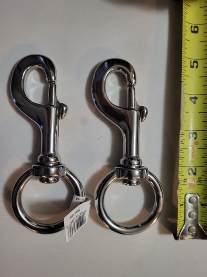 4 7/8 Stainless-steel 1 1/4" swivel eye snap hook