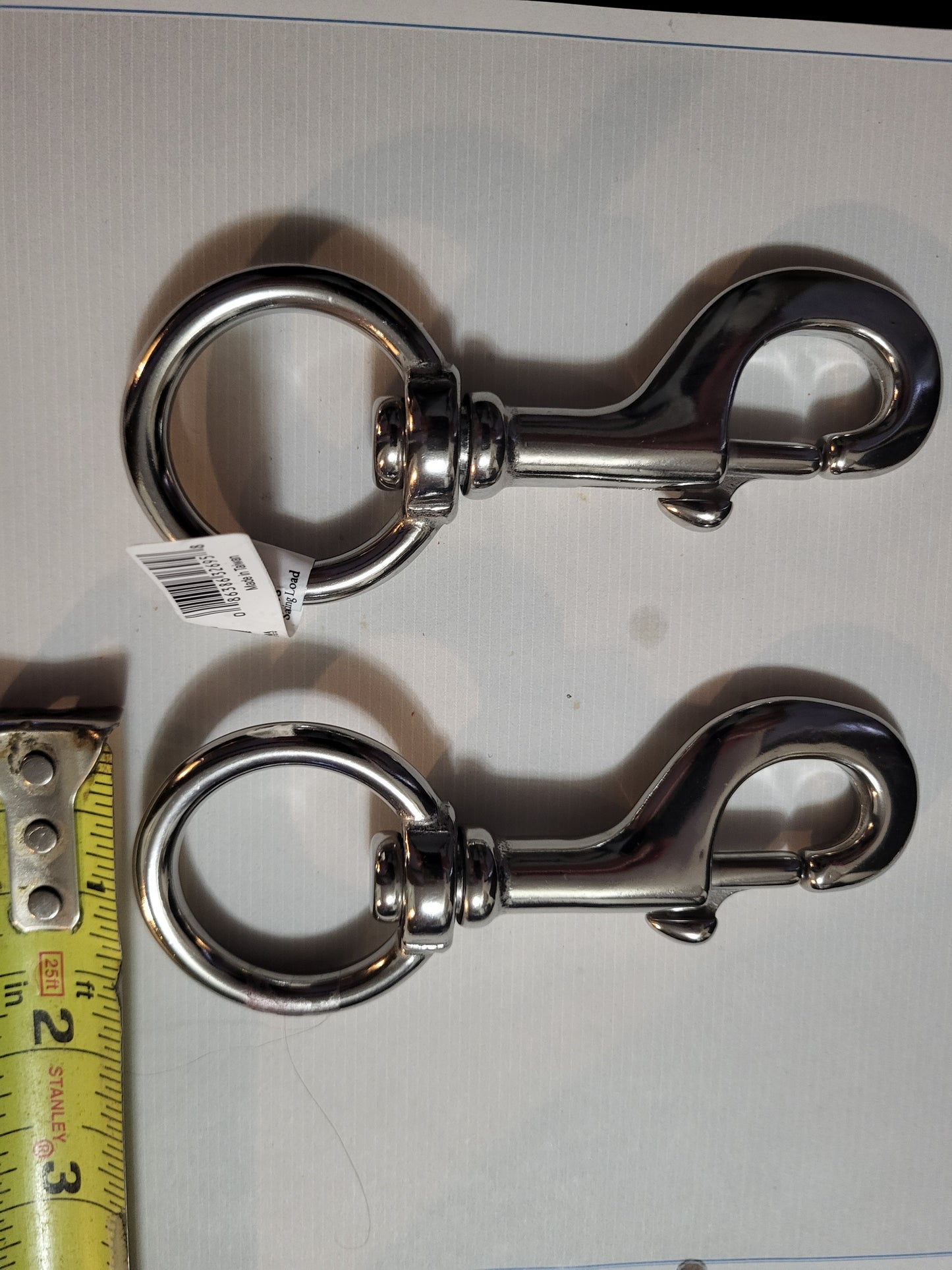 4 7/8 Stainless-steel 1 1/4" swivel eye snap hook