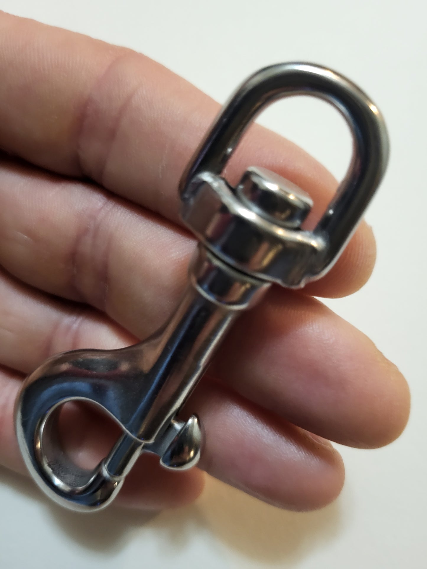 3 3/8" Stainless Steel 1/2" Swivel Eye Bolt Snap