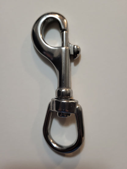 3 3/4" Stainless-steel 3/4 swivel eye snap hook