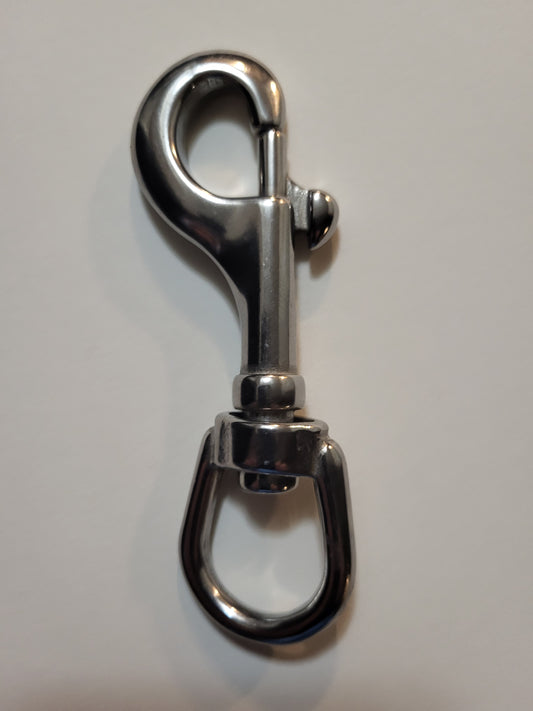 3 3/4" Stainless-steel 3/4 swivel eye snap hook