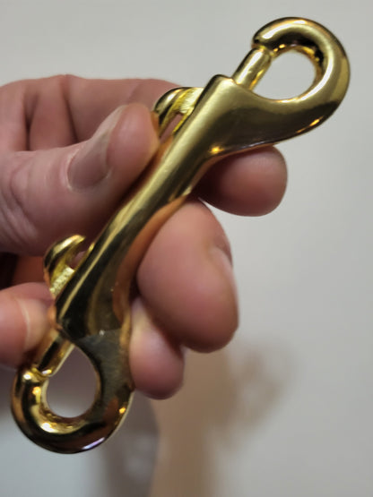 3 1/2 " Solid brass double-ended snap hook