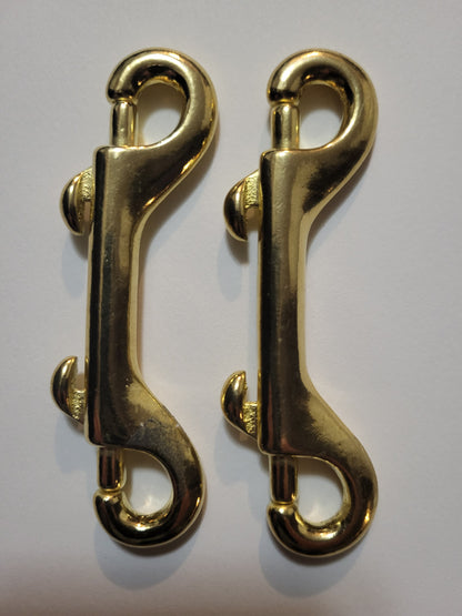 3 1/2 " Solid brass double-ended snap hook