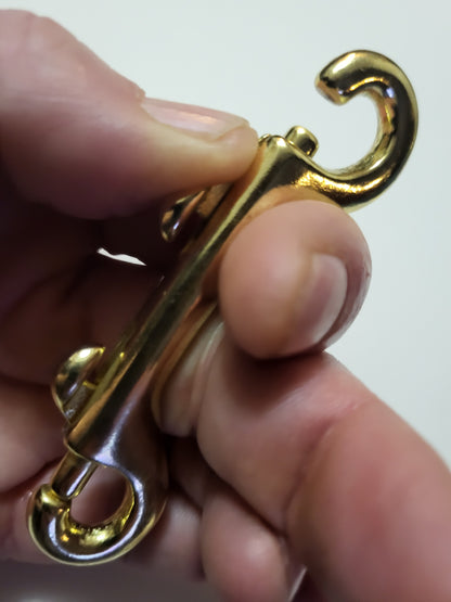 3 1/2 " Solid brass double-ended snap hook