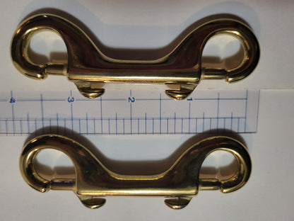 4" Double Ended Bolt Snap, Solid Brass