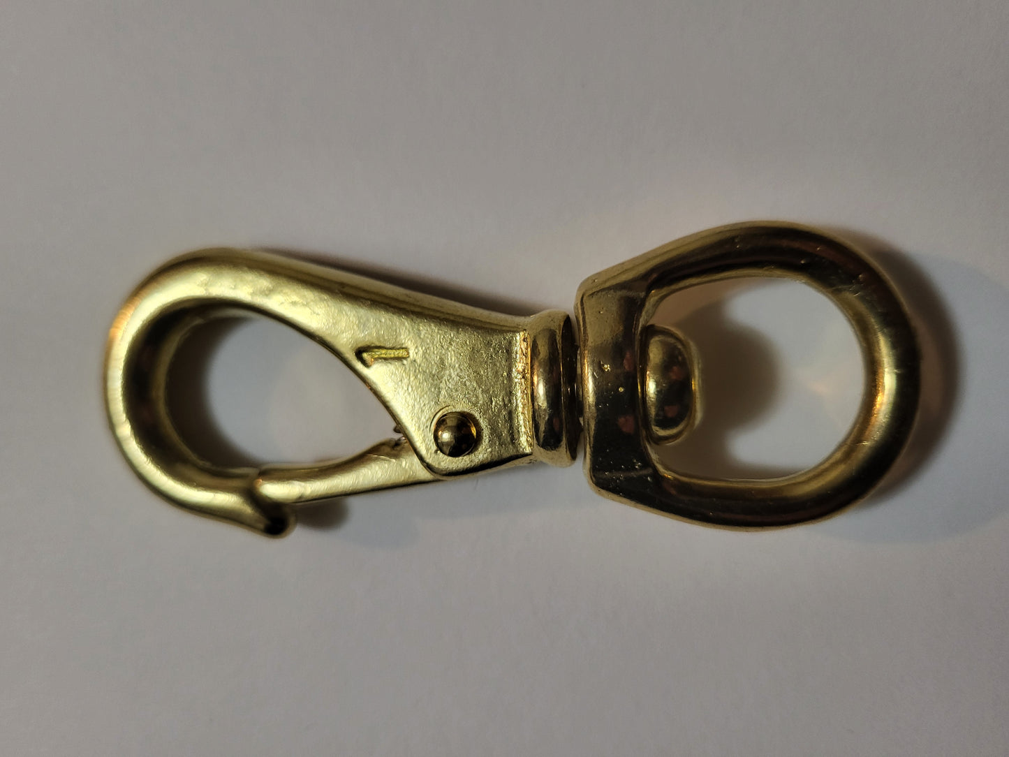 3 1/4" x 5/8" Solid Brass snap swivel clip hook