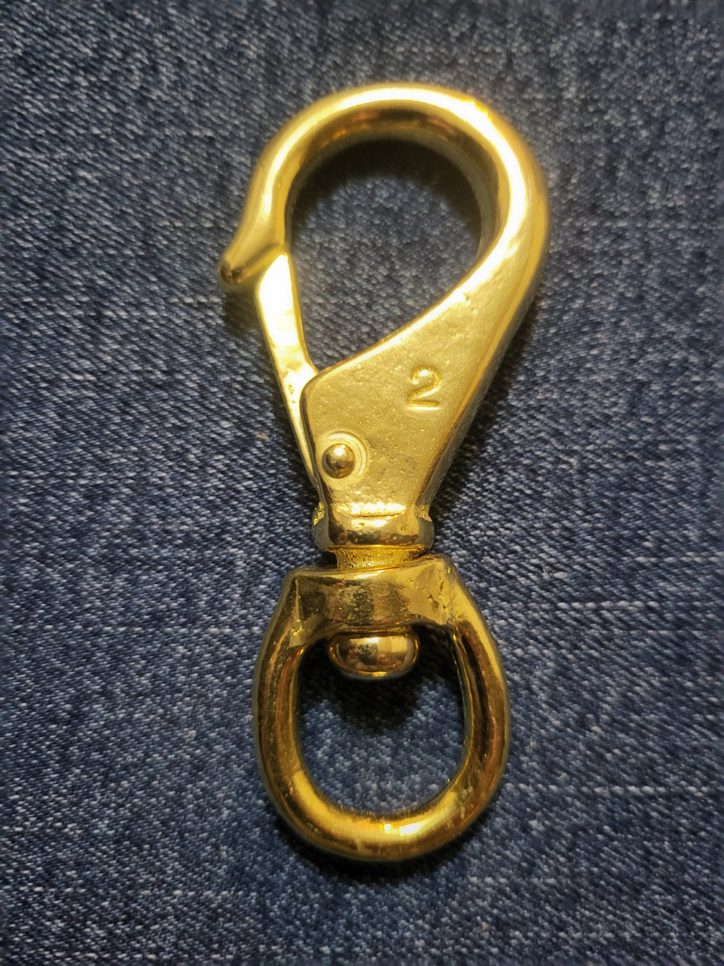 3 3/4" x 3/4 Solid Brass Swivel Snap Clip Hook