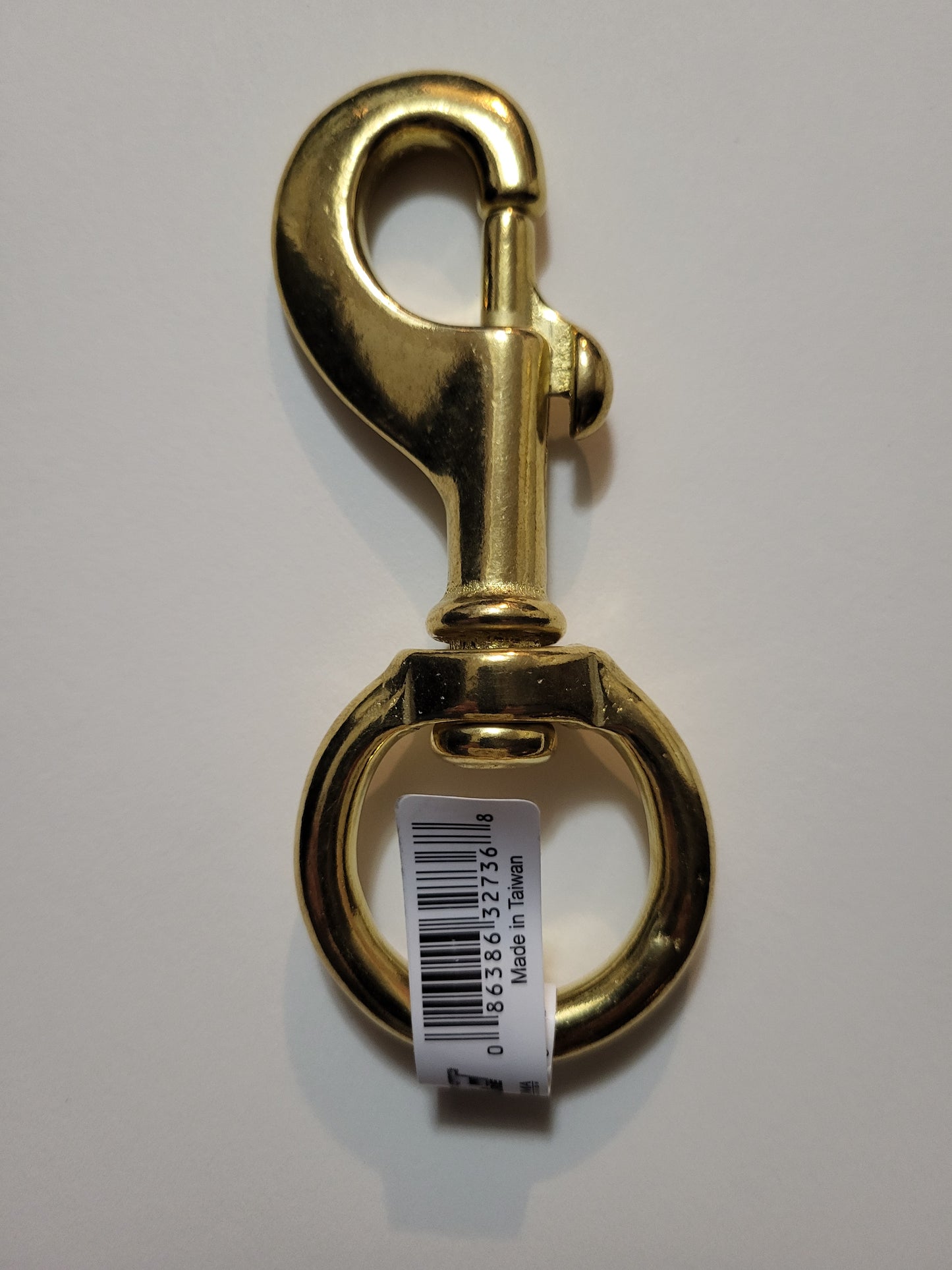 4 7/8" x 1 1/4" Solid brass swivel snap hook