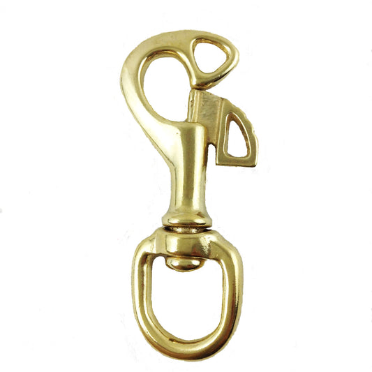 3 1/2 x 3/4 solid Brass Snap hook